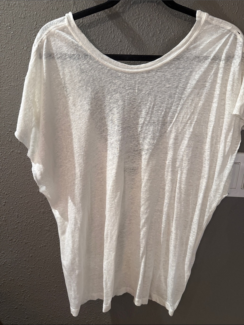 IRO White Semi-Sheer Short-Sleeve Tee